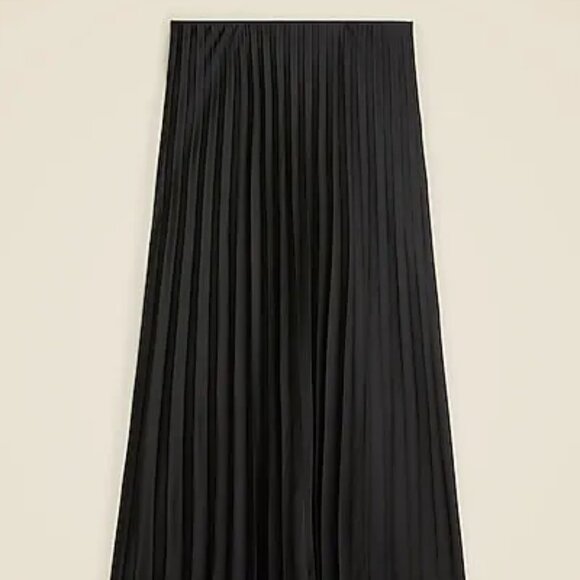 J CREW Size Large Gwyneth Pleated Slip Skirt Black NWT BN757 | Sold Out at JCrew - Picture 2 of 10